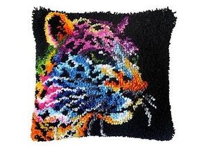 5902067331569 - Knüpfkissen Leopard Pop Art 5902067331569 - Knüpfkissen Leopard Pop Art