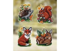 5902067331576 - Stramin-Aufhänger Waldtiere 4er-Set