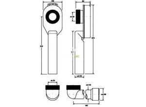 5902115796487 - Urinal Set Urinalbecken wc Toilette Zulauf Druckspüler Siphon Keramik - Primaster