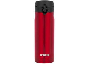 5902221622472 - Glänzende Edelstahlflasche 400 ml Rot - Noveen