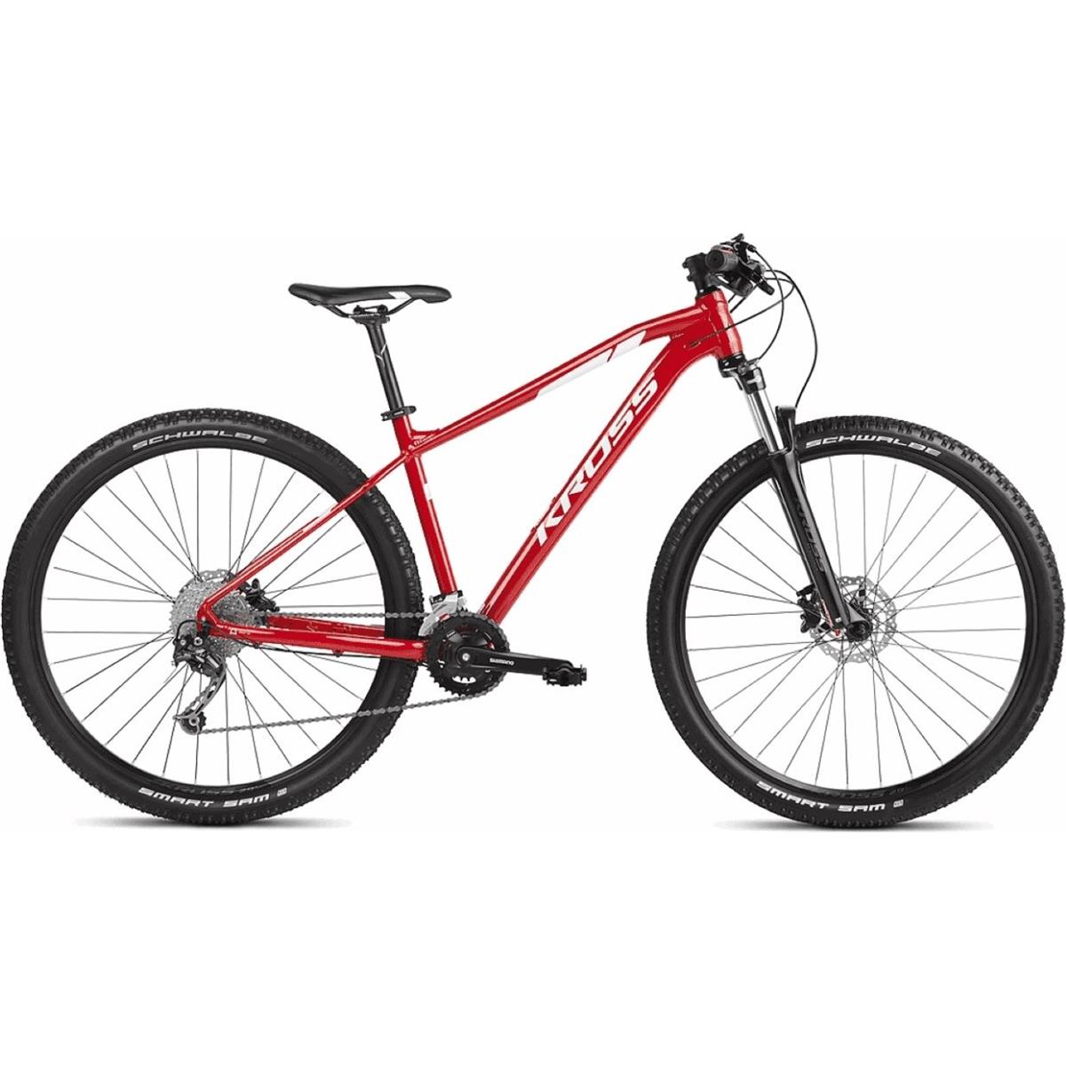 5902262056380 - KROSS Level 30 Mountainbike Herren 29 Rot Weiß Größe S Aluminiumrahmen