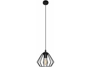 5902349225531 - Helam Lighting - Helam agat Drahtrahmen Pendelleuchte Schwarz 18cm