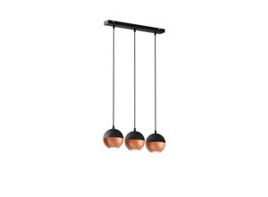 5902349225715 - Helam Lighting - Helam midway Straight Bar Pendel-Deckenleuchte Schwarz Kupfer 40cm