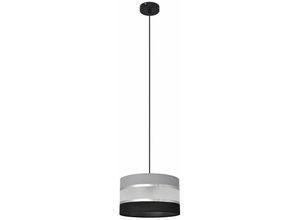 5902349228457 - Helam Lighting - Helam helen Zylindrische Pendelleuchte Grau Silber Schwarz 25cm