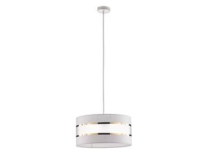 5902349229096 - Helam Lighting - Helam helen Zylindrische Pendel-Deckenleuchte Weiß Gold 40cm