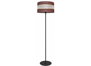 5902349229485 - Helam Lighting - Helam helen Stehlampe mit Schirm Braun Gold Schwarz 35cm