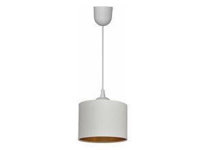 5902349230009 - Helam Lighting - Helam alba Zylindrische Pendelleuchte Weiß Gold 20cm