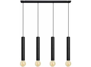 5902349231204 - Helam Lighting - Helam tuba Gerade Stangen-Pendel-Deckenleuchte Schwarz 100cm