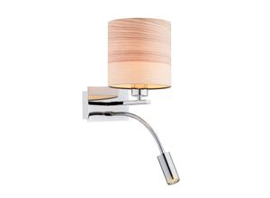 5902553230956 - Wandlampe Harry rund chrom Holz hell