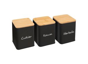 5902557366538 - REA - set 3 zucker kaffee tee container black