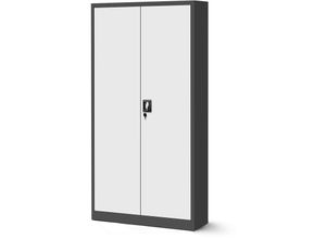 5902560333688 - Aktenschrank C001H Büroschrank Metallschrank Stahlschrank Werkzeugschrank Stahlblech Pulverbeschichtet Flügeltürschrank Abschließbar 195 cm x 90 cm x