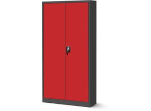 5902560334166 - Aktenschrank C001H Büroschrank Metallschrank Stahlschrank Werkzeugschrank Stahlblech Pulverbeschichtet Flügeltürschrank Abschließbar 195 cm x 90 cm x