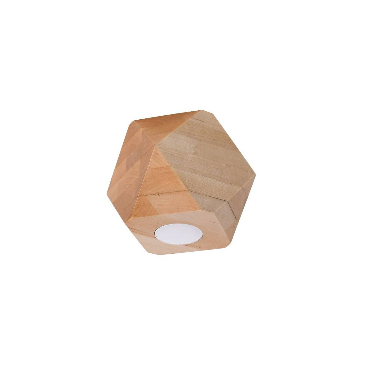 5902622421087 - SL1009 Deckenleuchte woody 1 Natural Holz l 12cm b 12cm h 12cm GU10 40W dimmbar - Sollux