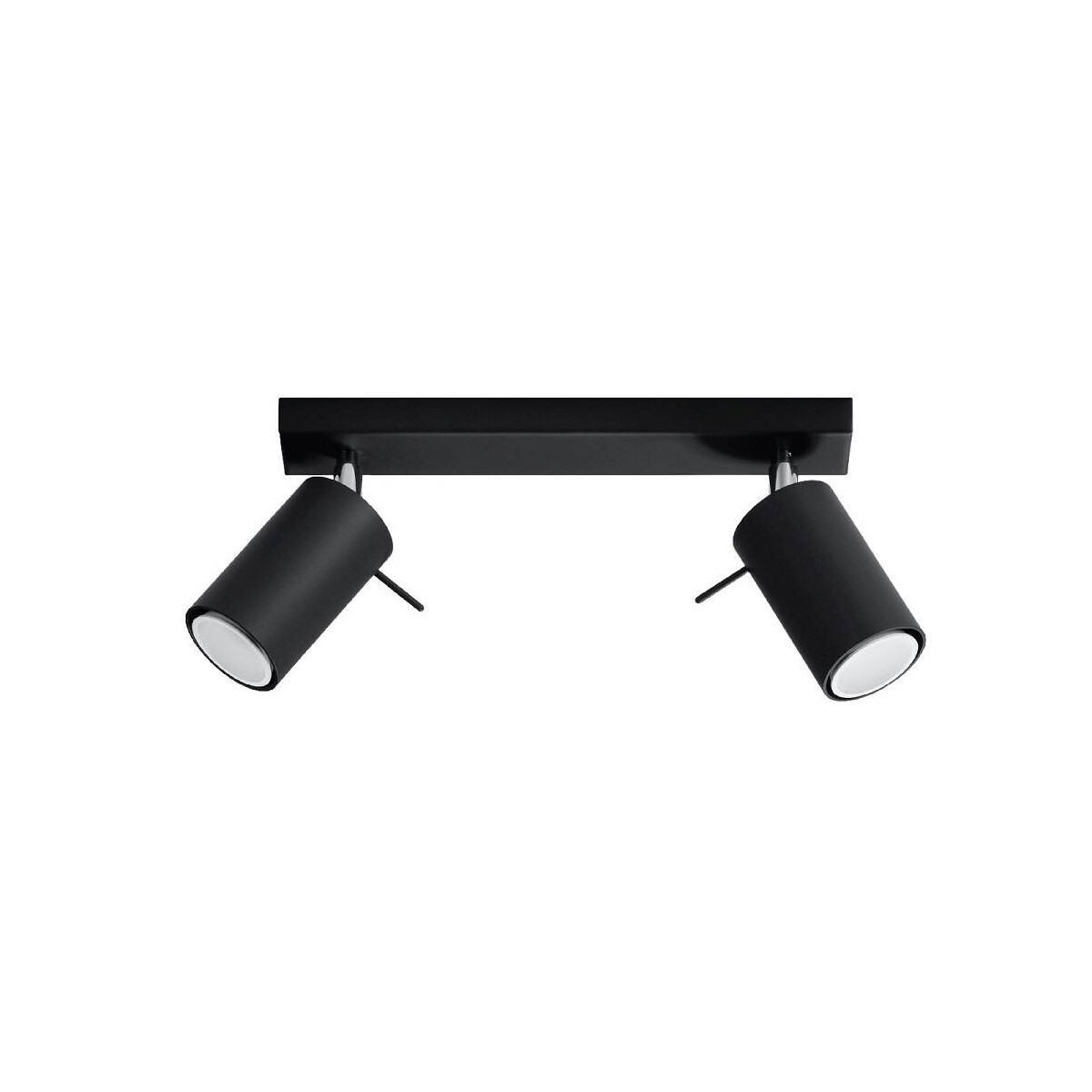 5902622425917 - Sollux - Deckenlampe Deckenleuchte ring 2 schwarz 2x GU10 ca 30x6x16 cm