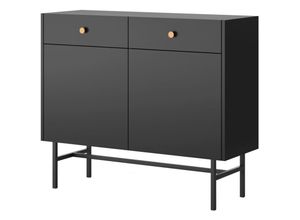 5902622527710 - Selsey Divenos - Sideboard 2-türig Schwarz 104 cm