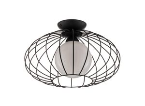 5902693744252 - Deckenlampe Kronos Käfig schwarz eine Opalkugel