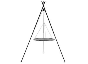 5902709570486 - Premium Schwenkgrill „TIPI“ 210 cm - Grillrost aus Rohlstahl 70 cm