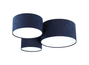 5902751347821 - Bps Koncept - 080-042 Deckenleuchte Trio marineblau weiß 3 x E27 L91cm H30cm dimmbar