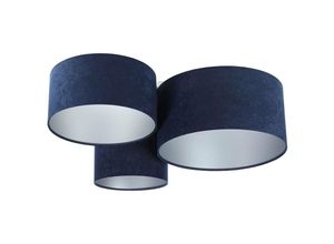 5902751348507 - Bps Koncept - 080-043 Deckenleuchte Trio marineblau silber 3 x E27 L91cm H30cm dimmbar