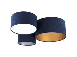 5902751348521 - 080-01-042 Deckenleuchte Trio marineblau weiß silber gold 3 x E27 L91cm H30cm dimmbar - Bps Koncept