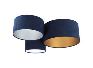 5902751348538 - 080-01-043 Deckenleuchte Trio marineblau weiß silber gold 3 x E27 L91cm H30cm dimmbar - Bps Koncept