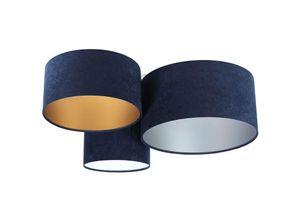 5902751348545 - 080-01-044 Deckenleuchte Trio marineblau weiß silber gold 3 x E27 L91cm H30cm dimmbar - Bps Koncept