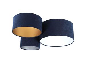 5902751348576 - 080-02-044 Deckenleuchte Trio marineblau weiß silber gold 3 x E27 L91cm H30cm dimmbar - Bps Koncept