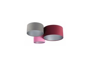 5902751348590 - 080-01-38 Deckenleuchte Trio grau violett pink silber 3 x E27 L91cm H30cm dimmbar - Bps Koncept