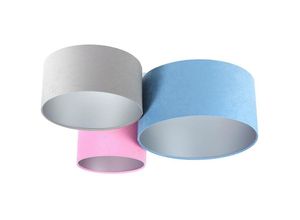 5902751348613 - 080-01-092 Deckenleuchte Trio grau blau pink silber 3 x E27 L91cm H30cm dimmbar - Bps Koncept