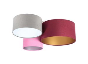 5902751348729 - 080-03-039 Deckenleuchte Trio violett grau pink silber gold 3 x E27 L91cm H30cm dimmbar - Bps Koncept