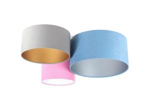 5902751348743 - 080-03-093 Deckenleuchte Trio blau grau pink silber gold 3 x E27 L91cm H30cm dimmbar - Bps Koncept