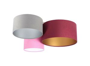 5902751348774 - 080-04-039 Deckenleuchte Trio violett grau pink silber gold weiß 3 x E27 L91cm H30cm dimmbar - Bps Koncept