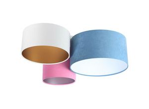 5902751348842 - 080-06-092 Deckenleuchte Trio blau weiß rosa Silber Gold 3 x E27 L91cm H30cm dimmbar - Bps Koncept