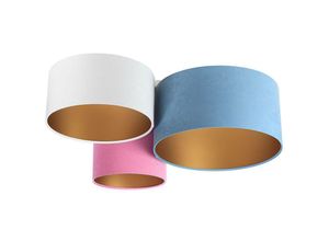 5902751348866 - 080-06-094 Deckenleuchte Trio blau weiß rosa gold 3 x E27 L91cm H30cm dimmbar - Bps Koncept