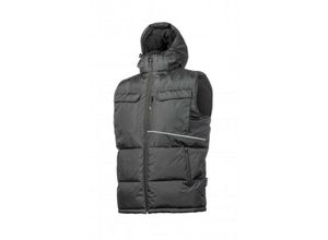 5902801435218 - Hogert - Högert isolierte Winterweste mit Kapuze schwarz Borger 3XL