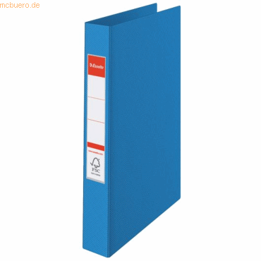 5902812144529 - Ringbuch DIN A4 Karton Polypropylen 2 Ringe 25 mm Blau