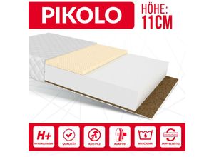 5902846905042 - FDM - Matratze pikolo 70x160 H2 H4 11 cm Kokos Latex Polyurethanschaum Klimafaser Kindermatratze