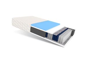 5902846938835 - Matratze 100x200 Taschenfederkern ENNA MAX 7 Zonen H2 H3 25 cm HR Schaum Polyurethanschaum JERSEY