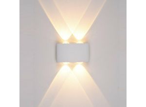 5902854530137 - Gilberto - Moderne LED-Außenwandleuchte Weiß Warmweiß 3000K 280lm IP54 - Italux