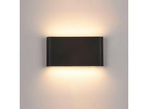 5902854530168 - Romano - Moderne LED-Außenwandleuchte Schwarz Warmweiß 3000K 720lm IP44 - Italux