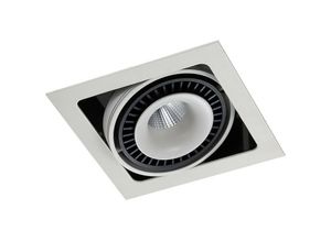 5902854530809 - Alessa - Moderne technische LED-Einbaudecke Mattweiß Schwarz Warmweiß 3000K 1340lm - Italux