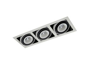 5902854530823 - Alessa - Moderne technische LED-Einbaudecke Mattweiß Schwarz Warmweiß 3000K 4100lm - Italux