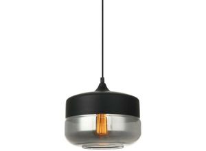 5902854532100 - Molina - Modern Hanging Pendant Black 1 Licht mit Schwarz Smoky Shade E27 Dimmbar - Italux