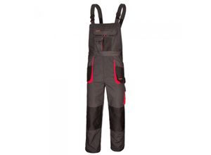 5902869708798 - Arbeitslatzhose mit Kniepolstertaschen grau rot 48