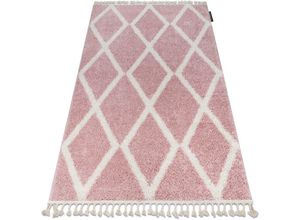 5902921054566 - Teppich berber troik A0010 rosa   weiß Franse berber marokkanisch shaggy pink 160x220 cm