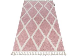 5902921054825 - Rugsx - Teppich berber troik A0010 rosa   weiß Franse berber marokkanisch shaggy pink 80x150 cm