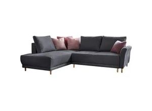 5902963465733 - Eckschlafsofa in Dunkelgrau ́LOVELY ANNIE ́