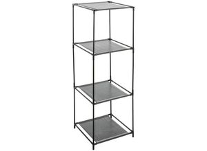 5902973408515 - 5five - Bücherregal mit 4 Böden stabiler Stand aus Metall 34 x 34 x 104 cm