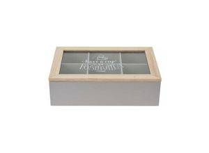 5902973418699 - Home Styling - Teebox aus Holz Teekiste 24 x 17 x7 cm