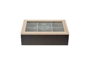 5902973418705 - Home Styling - Teebox aus Holz Teekiste 24 x 17 x7 cm